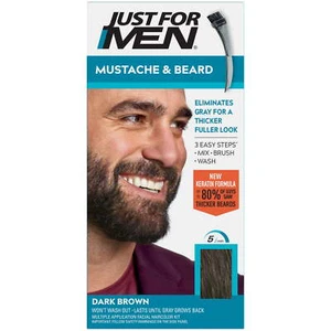 Mustache & Beard, Beard Dye for Men with Brush Included for Easy Application - Picture 1 of 6