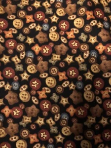 A Year to Crow About BUTTONS Tons of Tiny Buttons Red Rooster Fabrics BTFQ - Picture 1 of 8