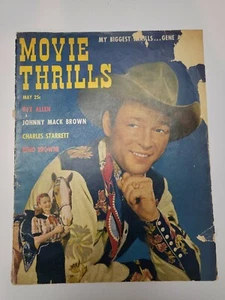 Movie Thrills May 1950 Roy & Dale Rogers VG Johnny Mack Brown on back cover - Bild 1 von 3