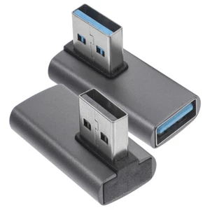 2St 90-Grad USB 3.0-Adapter USB-Stecker-auf-Buchse-Verlängerung USB-Adapter - Afbeelding 1 van 9