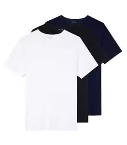 Paul Smith 3 Pack Short Sleeve T Shirt Black White Navy - Picture 1 of 5