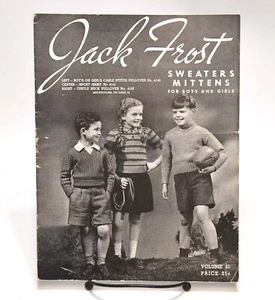 VINTAGE 1946 JACK FROST KNITTING KNITTERS LIBRI DI ISTRUZIONI #1 - Foto 1 di 3