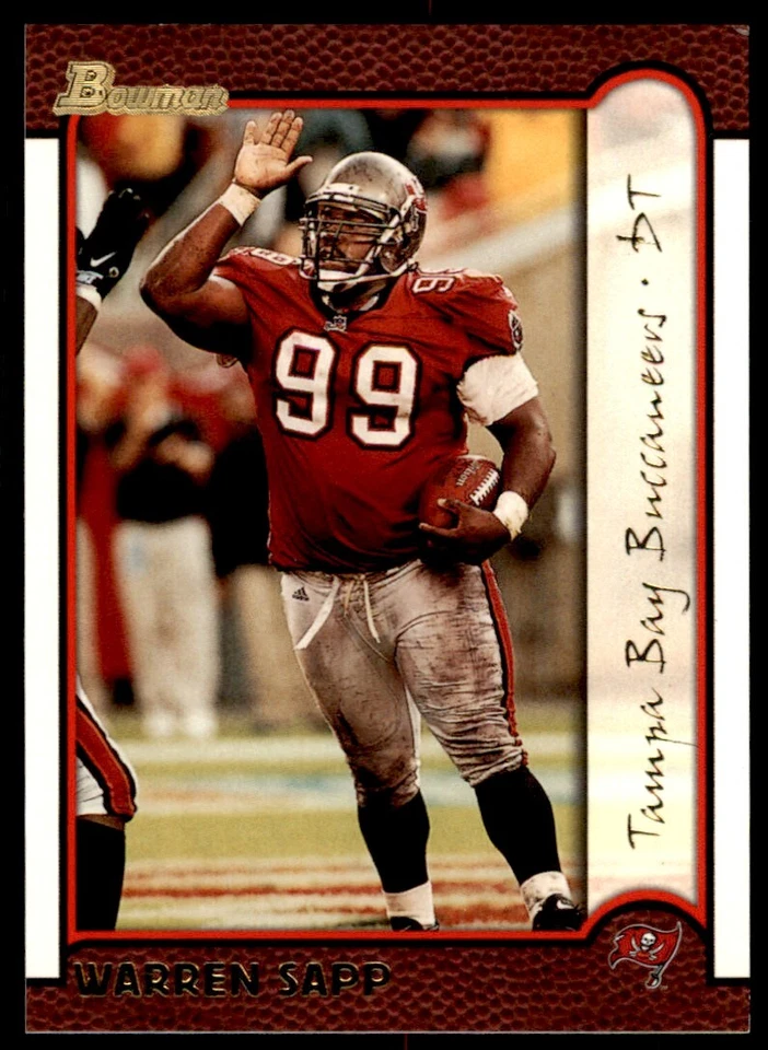 1999 Bowman Gold JERSEY # Warren Sapp 99/99 Buccaneers #29 *Noles2148* - Image 1 of 2