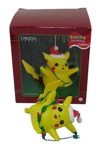 Carlton Cards 2000 Pokemon Pikachu's Holiday Party Light Up Christmas Ornament - Picture 1 of 8