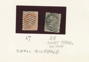 Canada Small Queens Stamps: Scott #37 and #38. - Picture 1 of 1