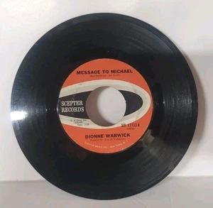 Dionne Warwick - Message To Michael / Here Where There- 7" Vinyl Tested GD Cond. - Foto 1 di 2