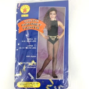 Rubies Child's Black Fishnet Tights Size Small - Picture 1 of 4