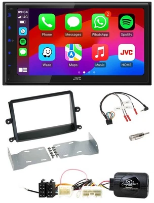 JVC Bluetooth USB Lenkrad 2DIN DAB Autoradio für Mitsubishi L200 06-15 - Bild 1 von 4