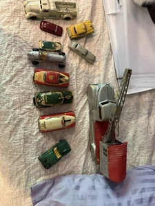 Lot Of 11 Vintage Tin Cars And Vehicles - Sold As Is - Picture 1 of 23