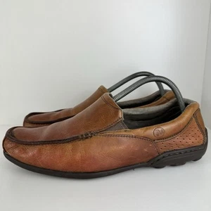 Merrell Rally Dark Earth Mens Size US 9 Brown Moc Loafer Slip On Leather Shoes - Bild 1 von 10
