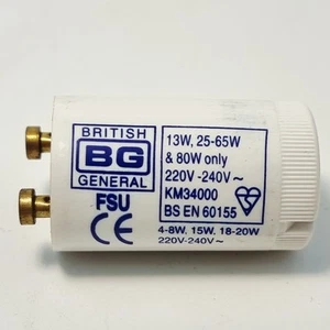BRITISH GENERAL NEW APPROVED FLUORESCENT STARTER SWITCH FSU 13W 25 - 65W & 80W - Picture 1 of 7