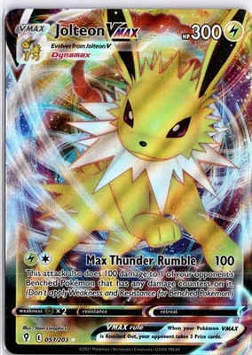 Pokemon TCG Evolving Skies Jolteon VMAX 051/203 Ultra Rare Near Mint - Image 1 of 2