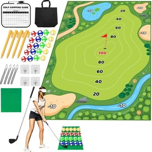 KuroShine Golf Chipping Game Mat,Chip Games Sticky Practice Golf Game Set Adu... - Picture 1 of 7