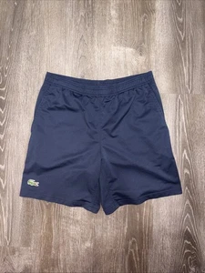 Lacoste Sport Shorts Men's US Large FR 5 Tennis Navy Blue Active Train Athletic - Picture 1 of 6