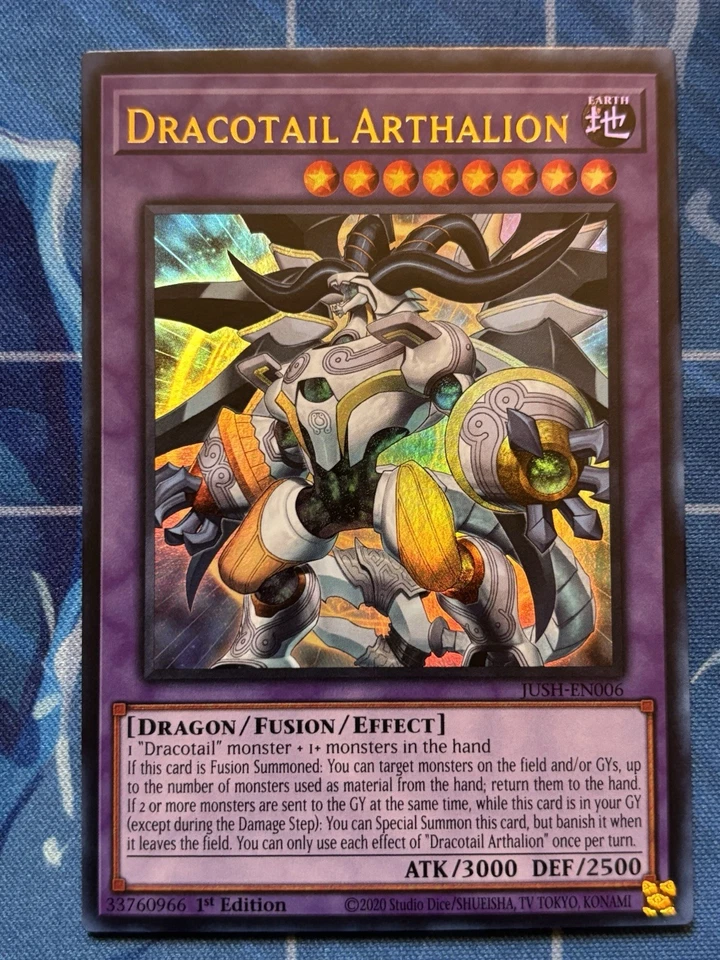 1x (NM) Dracotail Arthalion JUSH-EN006 Justice Hunters 1st Edition Ultra Rare - Image 1 of 1