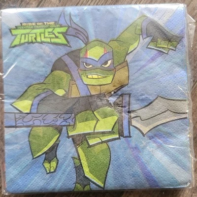 2018 Teenage Mutant Ninja Turtles TMNT Rise Up Party Napkins 16 Amscan Viacom - Image 1 of 3