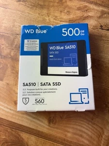 WD Blue SA510 500GB SATA 6Gb/s Internal SSD WDS500G3B0A New Sealed - Picture 1 of 3