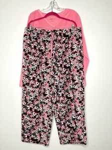 Comfort Code by Cuddl Duds Pajama Set Women XL Fleece Pink Long Sleeve Pant Set - Picture 1 of 9