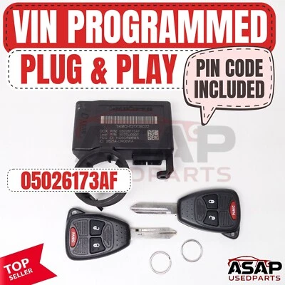 📌 IMOBILIZADOR PLUG & PLAY PROGRAMADO VIN DODGE DAKOTA DURANGO 2007 05026173AF - Imagem 1 de 4