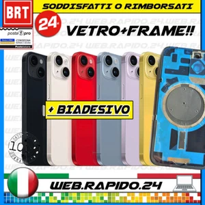 BACK COVER SCOCCA POSTERIORE MAGNETICA VETRO APPLE IPHONE 14 CON MAGSAFE FRAME - Imagen 1 de 1