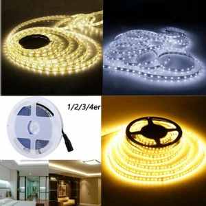 5m-20m Flexible Bright LED Strip Lights 12V 2835 SMD Warm Cool White Waterproof - Picture 1 of 14