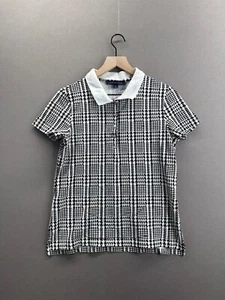 Tommy Hilfiger Womens White T-Shirt Button Collared Short Sleeve Size M" - Picture 1 of 13