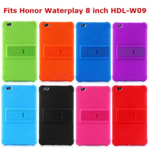 Shockproof Soft Silicone Case for Honor Waterplay 8 Inch Tablet HDL-W09 w/Stand - Picture 1 of 21