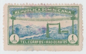 Dominican Rep Cinderella Revenue fiscal Stamp 9-9-21- Telegraph no gum - Picture 1 of 1