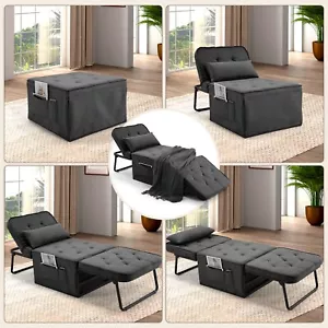 Sofa Couch Schlafsofa Klappsofa Sofabett Schlafsessel Klappbar Armlehne Gästebet - Bild 1 von 7