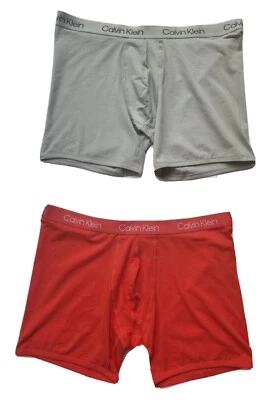 Calzoncillos boxer de algodón para hombre Calvin Klein - Deportivos - XL - Naranja, Gris - ¡PAQUETE DE 2! Foto 1 de 4