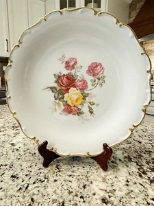Vtg Schumann Arzberg Germany Wild Rose Porcelain Plate Charger Platter Server - Picture 1 of 6