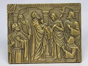 VIDA DE JESÚS #4/ PRESENTACIÓN EN EL TEMPLO Medalla de Bronce por Cabral Antunes - Imagen 1 de 5
