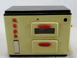 Cocinera Con Horno Pila Mueble De Muñeca De Metal 20 X 11 X 15 CM Antiguo - Photo 1/12