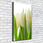 Tulup Print Wall Art 50x100 - White tulips