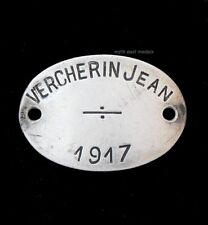 French or Belgian Identity Disc Dog Tag? Vercherin Jean
