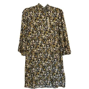 NEW Rolla's Lizzy Elizabeth Meadow Floral Dress Black Size 12 / L Boho Casual - Picture 1 of 12