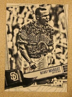 2019 TOPPS BIG LEAGUE (BL) #322 MANNY MARGOT BLACK & WHITE VARIATION 34/50  - Image 1 of 2