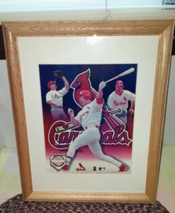 VTG Mark McGwire Matted/ Wood Framed Limited Edition Collage Print 16" x 12" - Picture 1 of 3