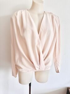 Viktoria & Woods Blouse Top Long Sleeve Soft Pink Pastel Organic Silk Size AU8 S