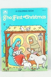 Golden The First Christmas Malbuch Vintage unbeschriftet - Bild 1 von 5