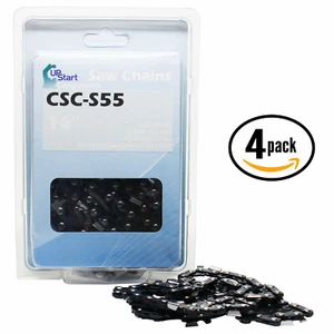 4x 16" Semi Chisel Chainsaw Chain for Stihl MS250, MS 211 - 3/8" 0.050" 55 DL - Picture 1 of 1