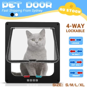 Pet Dog Cat Screen Door Pet Magnet Flap Automatic Safe Lockable Security Window - Picture 1 of 14