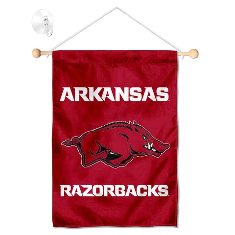 Arkansas Razorbacks Banner Window Hanging with Suction Cup Cover