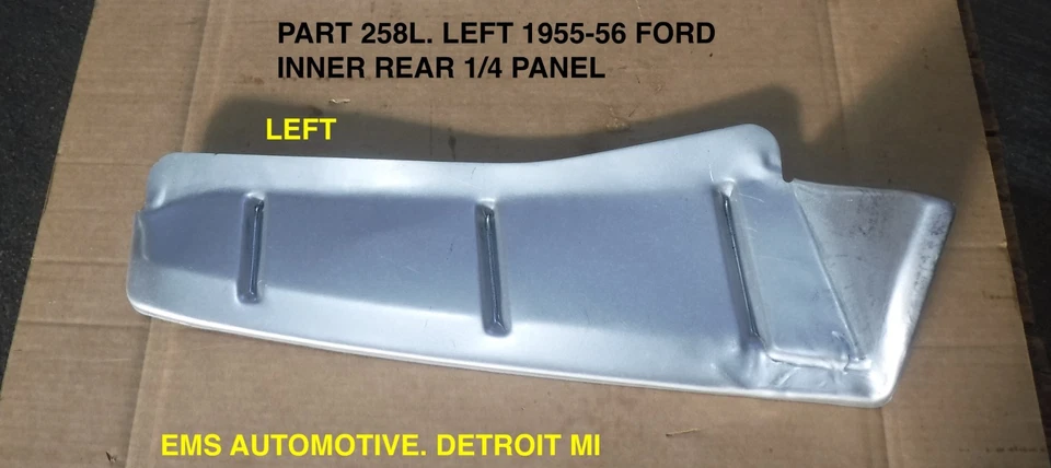 Ford 1955, 1956 interior trasero panel 1/4 #258L solo lado izquierdo. EMS AUTO Foto 1 de 1