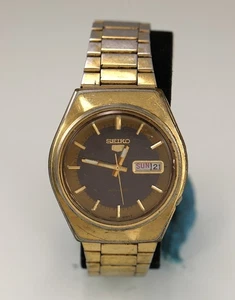 Reloj Seiko Hombre 6309-8500 Automático Dorado Acero Inoxidable WR Día Fecha - Imagen 1 de 6