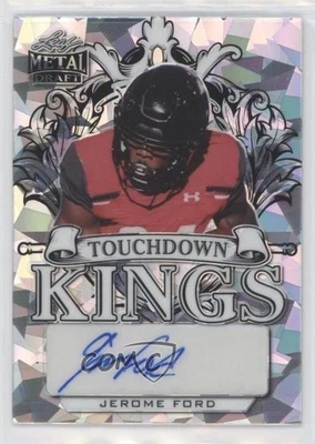 2022 Leaf Metal Draft Silver Crystals /25 Jerome Ford #TK-JF1 Rookie Auto RC - Image 1 of 2