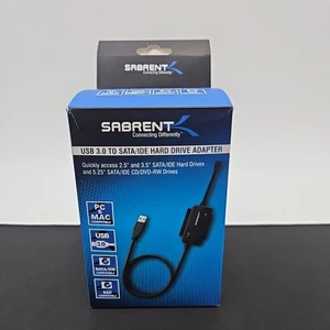 Sabrent Model USB-DSC9, USB 3.0 to SATA/IDE Hard Drive Adapter, Exc. - Picture 1 of 6