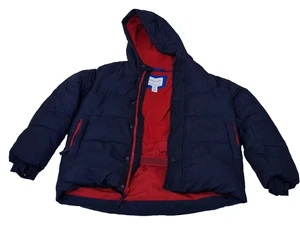 Kids Large Puffer Jacket dark blue and red - Picture 1 of 10