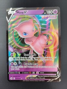 2021 Pokemon Mew V 113/264 Swsh08: Fusion Strike Holo - Picture 1 of 6