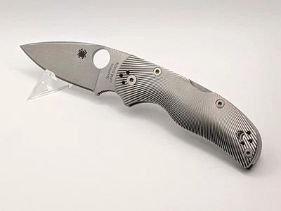 🔥Spyderco Native 5, Fluted Titanium, CPM-S35VN, Golden Colorado USA, C41TIFP5📬 - Image 1 of 4